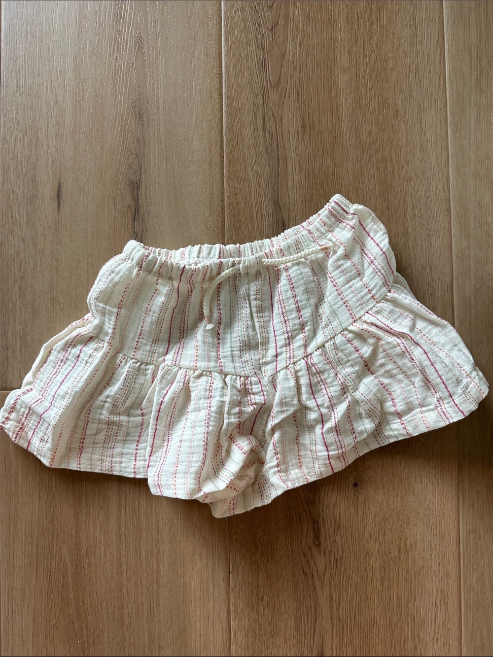 Lucky Brand Cream Skirt with Pink Stripes